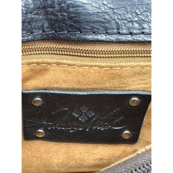 Patricia Nash Black Leather Crossbody Shoulder Bag Purse Removable Strap Clutch - Picture 8 of 14
